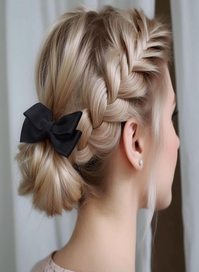 Mxxipp 3pcs Bow Hair Scrunchie for Women, Elastic Ribbon Bow Hair Ties, Bowknot Ponytail Holders Hair Accessories for Thick Thin Curly Straight Long Hair- Black & Red & White - Image 3
